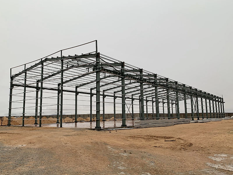 Modern prefabrik inşaat çelik yapı malzemesi deposu