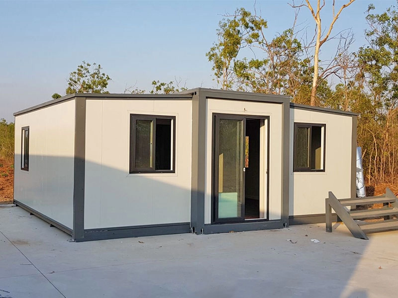 İki yatak odalı 20ft katlanabilir ev prefabrik mobil evler