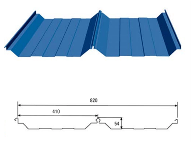 820 Isırma Tipi Duvar Paneli Oluklu Çelik Çatı Kaplama Levhaları