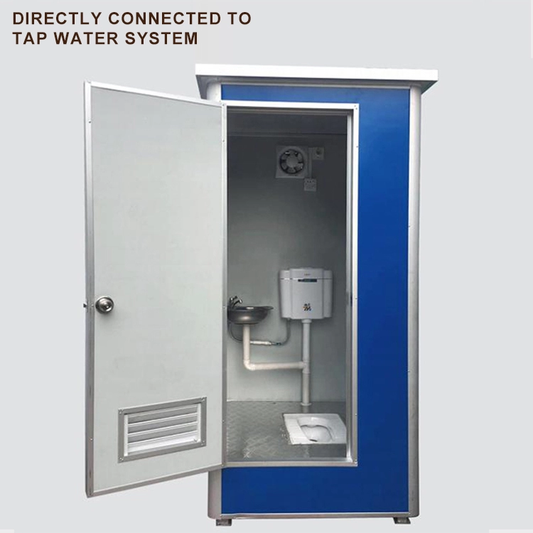 Kolay montajlı hareketli dış mekan mobil tuvalet taşınabilir umumi tuvalet çelik prefabrik tuvalet wc