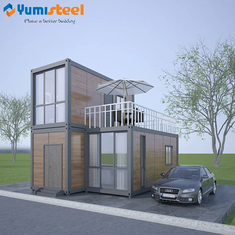 Villa için Prefabrik İki Katlı Konteyner Ev