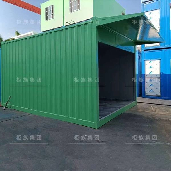 Çin'de galvanizli malzeme ile fabrikada yenilenen konteyner mağazaları