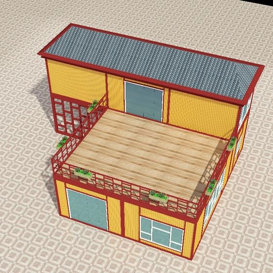 Ofis ve Yaşam için Özelleştirilebilir Prefabrik Çelik Yapı İnşaat Konteyner Evi