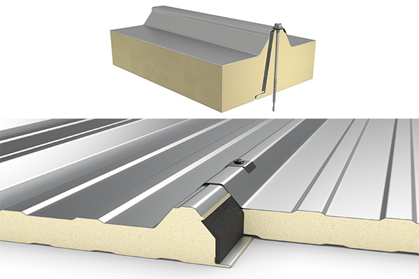 pu sandviç panel çatı birleştirme tipi