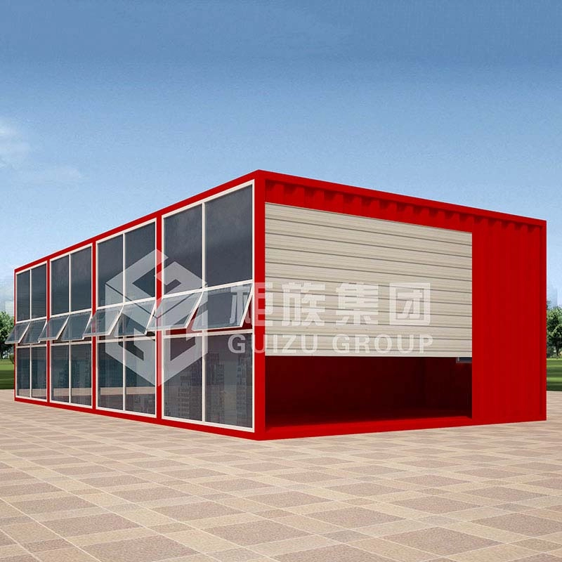 ODM Çin Fabrikası Fransız Pencereli Ofis için Özelleştirilmiş Prefabrik Mobil Nakliye Konteyner Evi