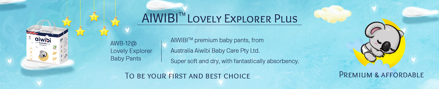 Yüksek Emme Kapasiteli Tek Kullanımlık AIWIBI Q Shape Premium Bebek Pantolonu