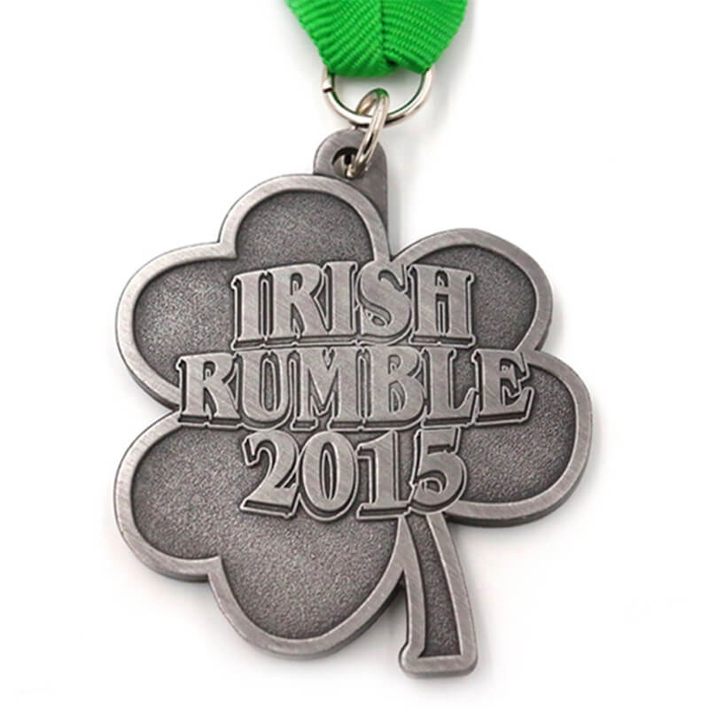 Üretici özel İrlandalı antika gümüş madalya