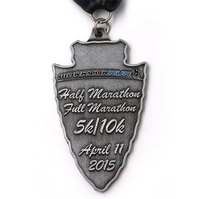 Fabrika özel kumlama 5k/10k maraton madalyaları