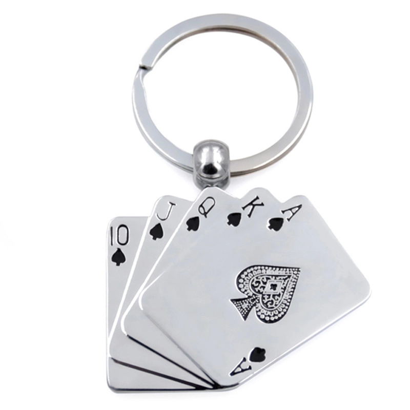 3d poker metal anahtarlık özel tedarikçi